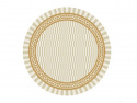 Rory utematta Ø120 cm - mönstrad gul/beige