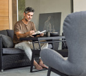 Chill-out soffbord med höjbar bordsskiva - lava grey