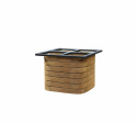 Mellow soffbordsunderrede, kvadratisk - teak