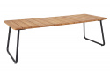 Nolli matbord 225x90 H73 cm - svart/teak