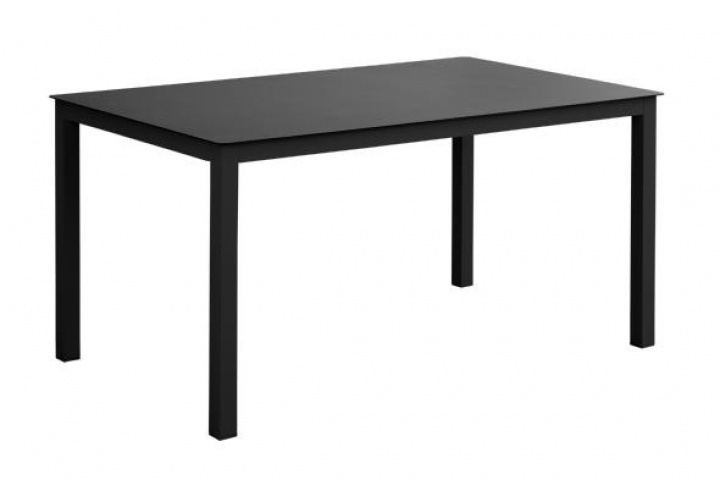 Rana matbord 150x90 H73 cm - svart/glas i gruppen Utemöbler / Material / Aluminiummöbler / Matbord - Aluminiummöbler hos Sommarboden i Höllviken AB (5187-80-81)