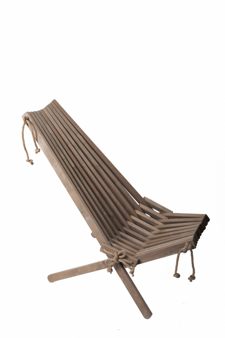 EcoChair stol - oljad al/grå i gruppen Utemöbler / Relax / Bänkar & Soffor hos Sommarboden i Höllviken AB (5200090443)