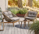 Strington loungefåtöjl m/teak underrede - natural