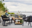 Ocean loungefåtöjl stapelbar - dark grey
