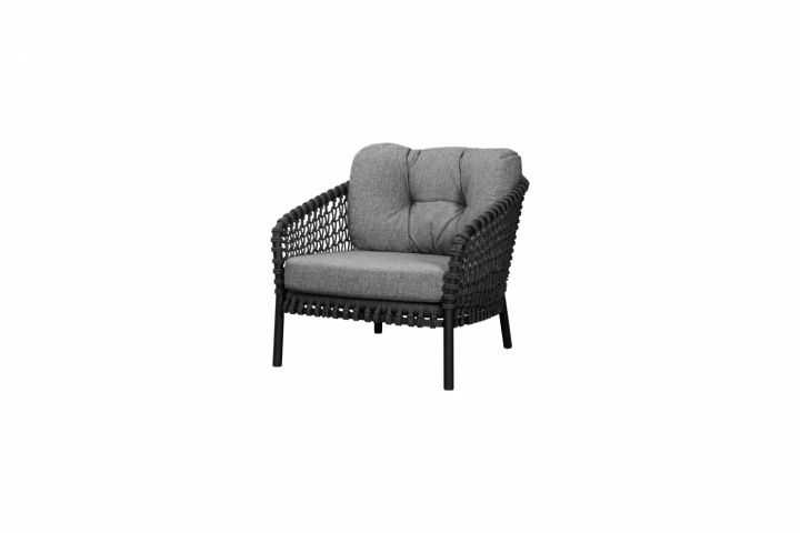 Ocean loungefåtölj, large - dark grey/grey dyna i gruppen Utemöbler / Loungemöbler / Loungemoduler / Fåtöljer - Loungemoduler hos Sommarboden i Höllviken AB (5437RODG-5437Y81)