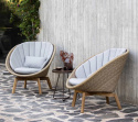 Peacock loungefåtölj - natural/teak
