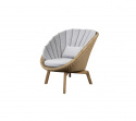 Peacock loungefåtölj - natural/teak