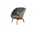 Peacock loungefåtölj - natural/teak