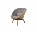 Peacock loungefåtölj - natural/teak