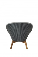 Peacock loungefåtölj - grey/light grey/teak