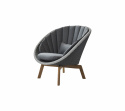 Peacock loungefåtölj - grey/light grey/teak