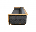 Angle 3-sits soffa m/teak underrede - dark grey