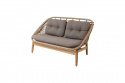 Strington 2-sits soffa m/teak underrede - natural