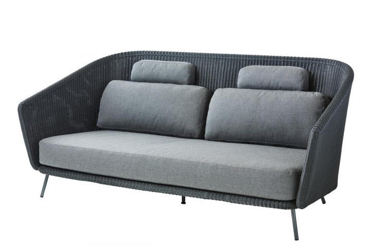 Mega 2-sits soffa SoftTouch - graphite ram i gruppen Utemöbler / Loungemöbler / Loungemoduler / 3-sits soffor - Loungemoduler hos Sommarboden i Höllviken AB (55102LG)