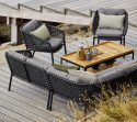 Ocean dynset 2-sits modulsoffa vänster/höger - dark grey