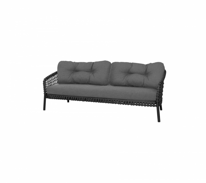 Ocean 3-sits soffa, large - dark grey/grey dyna i gruppen Utemöbler / Loungemöbler / Loungemoduler / 3-sits soffor - Loungemoduler hos Sommarboden i Höllviken AB (5537RODG-5537Y81)