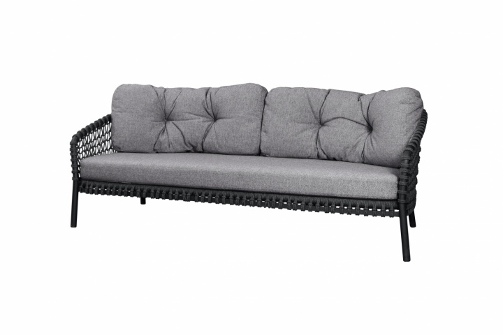 Ocean 3-sits soffa large - dark grey i gruppen Utemöbler / Material / Aluminiummöbler / Lounge - Aluminiummöbler hos Sommarboden i Höllviken AB (5537RODG)