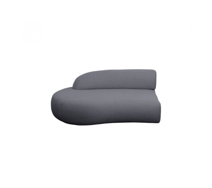 Mellow soffmodul med kort ryggstöd, höger - grey i gruppen Utemöbler / Loungemöbler / Loungemoduler / Avslutsdelar - Loungemoduler hos Sommarboden i Höllviken AB (55451AITG)