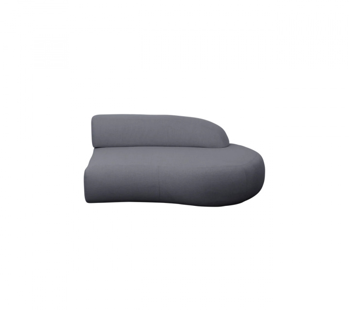 Mellow soffmodul med kort ryggstöd, vänster - grey i gruppen Utemöbler / Loungemöbler / Loungemoduler hos Sommarboden i Höllviken AB (55452AITG)