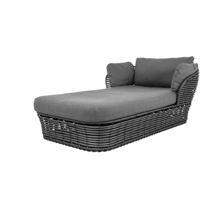 Basket daybed - graphite i gruppen Utemöbler / Material / Konstrottingmöbler / Solvagnar & Vilsängar - Konstrottingmöbler hos Sommarboden i Höllviken AB (555000GAITG)