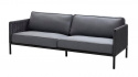 Encore 3-sits soffa - dark grey/lava grey ram