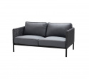 Encore 2-sits soffa - dark grey/lava grey ram