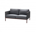 Encore 2-sits soffa - dark grey/bordeaux ram