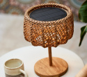 Illusion Glow bordslampa, liten - natural/teak