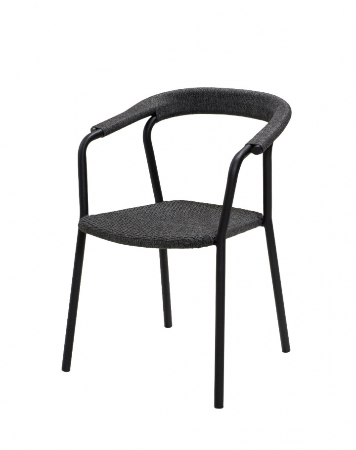 Noble stol m/armstöd stapelbar - dark grey i gruppen Utemöbler / Material / Aluminiummöbler hos Sommarboden i Höllviken AB (57438RODGAL)