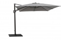 Hyde luxe tilt parasoll 3x3 m - grey