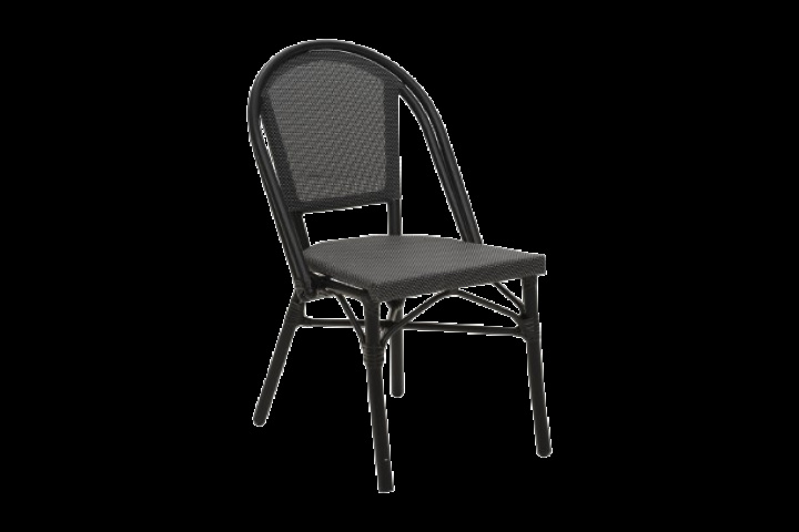 Parterre matstsol - svart/svart i gruppen Utemöbler / Fåtöljer & Stolar / Stolar utan karm hos Sommarboden i Höllviken AB (5841-8-8)