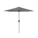 Sunshade parasoll m/vev Ø 3 m - silver mat anodiseret