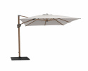 Hyde luxe tilt parasoll 3x3 m - wood look pol/dusty white
