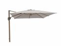 Hyde luxe tilt parasoll 3x3 m - wood look pol/dusty white