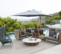 Hyde luxe tilt parasoll 3x3 m - wood look pol/taupe