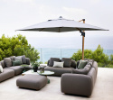 Hyde luxe tilt parasoll 3x3 m - wood look pol/taupe