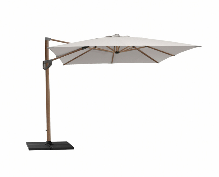 Hyde luxe hanging parasoll 3x4 m - Wood look pol/dusty white i gruppen Utemöbler / Solskydd / Parasoller hos Sommarboden i Höllviken AB (58WL3X4Y504)