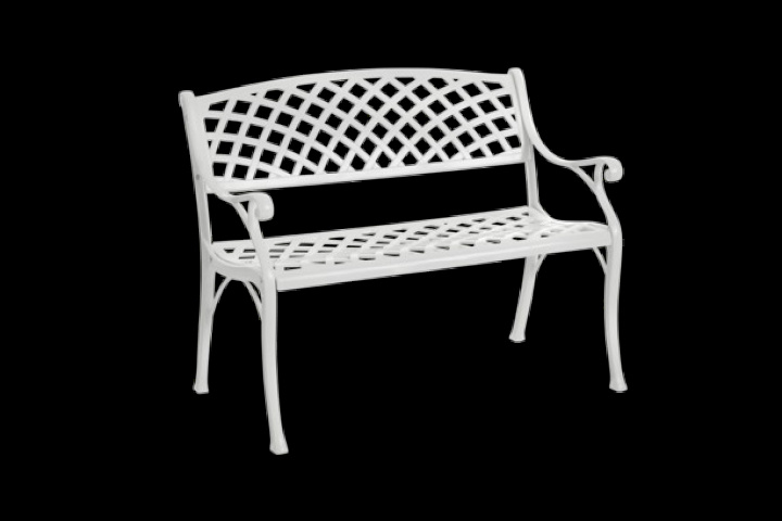 Arras 2-sits soffa - vit i gruppen Utemöbler / Stolar & Trädgårdsstolar / Bänkar hos Sommarboden i Höllviken AB (61521-5)