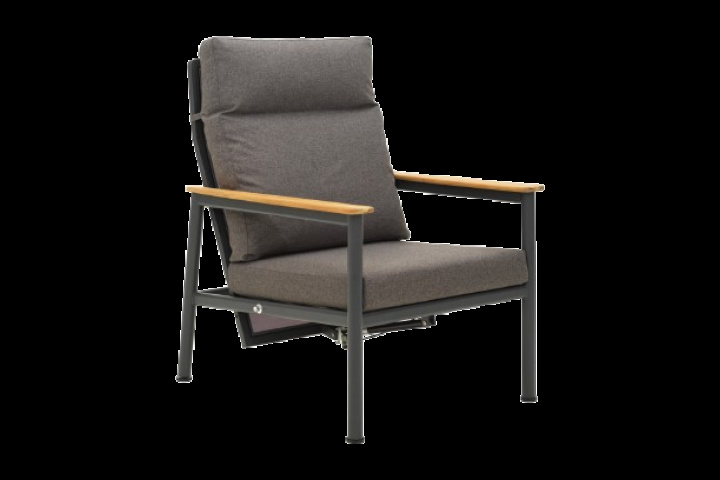 Gordon fåtölj, fällbar - antracit/soft dusk dyna i gruppen Utemöbler / Loungemöbler / Loungemoduler / Fåtöljer - Loungemoduler hos Sommarboden i Höllviken AB (6291-73-796)