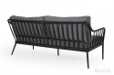 Coleville 3-sits soffa - svart med grå dyna