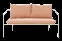 Bendt 2-sits soffa - pearl white/teddy orange dyna