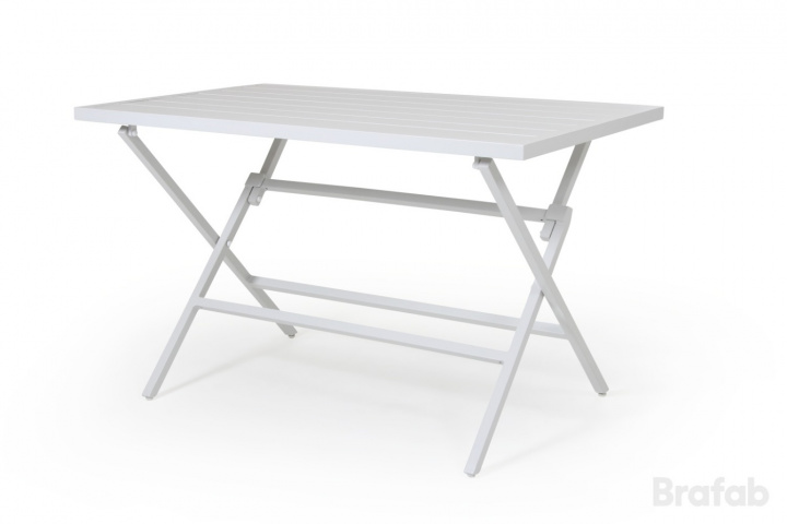 Wilkie fällbart cafébord 120x72x73 cm - vit i gruppen Utemöbler / Material / Aluminiummöbler / Cafébord - Aluminiummöbler hos Sommarboden i Höllviken AB (6935-05)