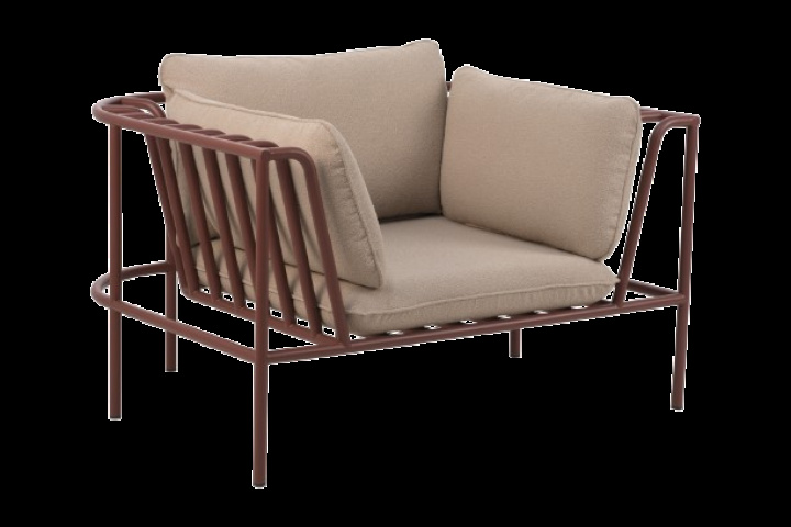 Collier fåtölj - zin red/teddy beige dyna i gruppen Utemöbler / Loungemöbler / Loungemoduler / Fåtöljer - Loungemoduler hos Sommarboden i Höllviken AB (6981-48-284)