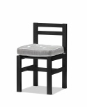 Stol aluminium - svart