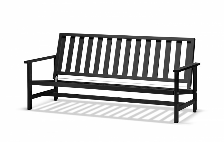 Soffa 3-sits aluminium - svart i gruppen Utemöbler / Material / Aluminiummöbler / Övrigt - Aluminiummöbler hos Sommarboden i Höllviken AB (7009-FF)