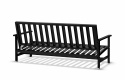 Soffa 3-sits aluminium - svart
