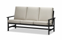 Soffa 3-sits aluminium - svart