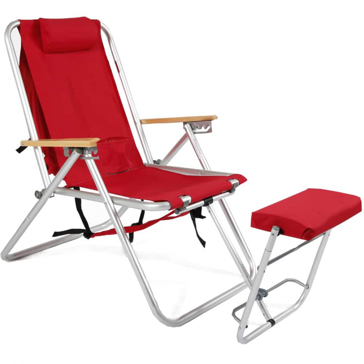 ROXY HÖG Friluftsstol, alu - röd i gruppen Utemöbler / Relax / Solstolar hos Sommarboden i Höllviken AB (72136-83)