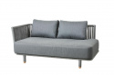 Moments 2-sits modulsoffa höger - grey