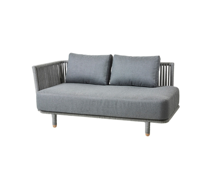 Moments 2-sits soffa höger modul - grey i gruppen Utemöbler / Loungemöbler / Loungegrupper / Bygg själv hos Sommarboden i Höllviken AB (7542ROGAITG)